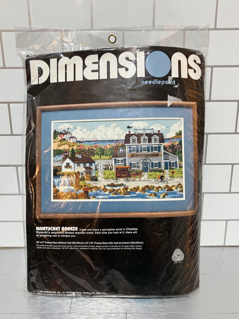 Vintage Dimensions Charles Wysocki Nantucket Breeze Needlepoint Kit #2359 NOS